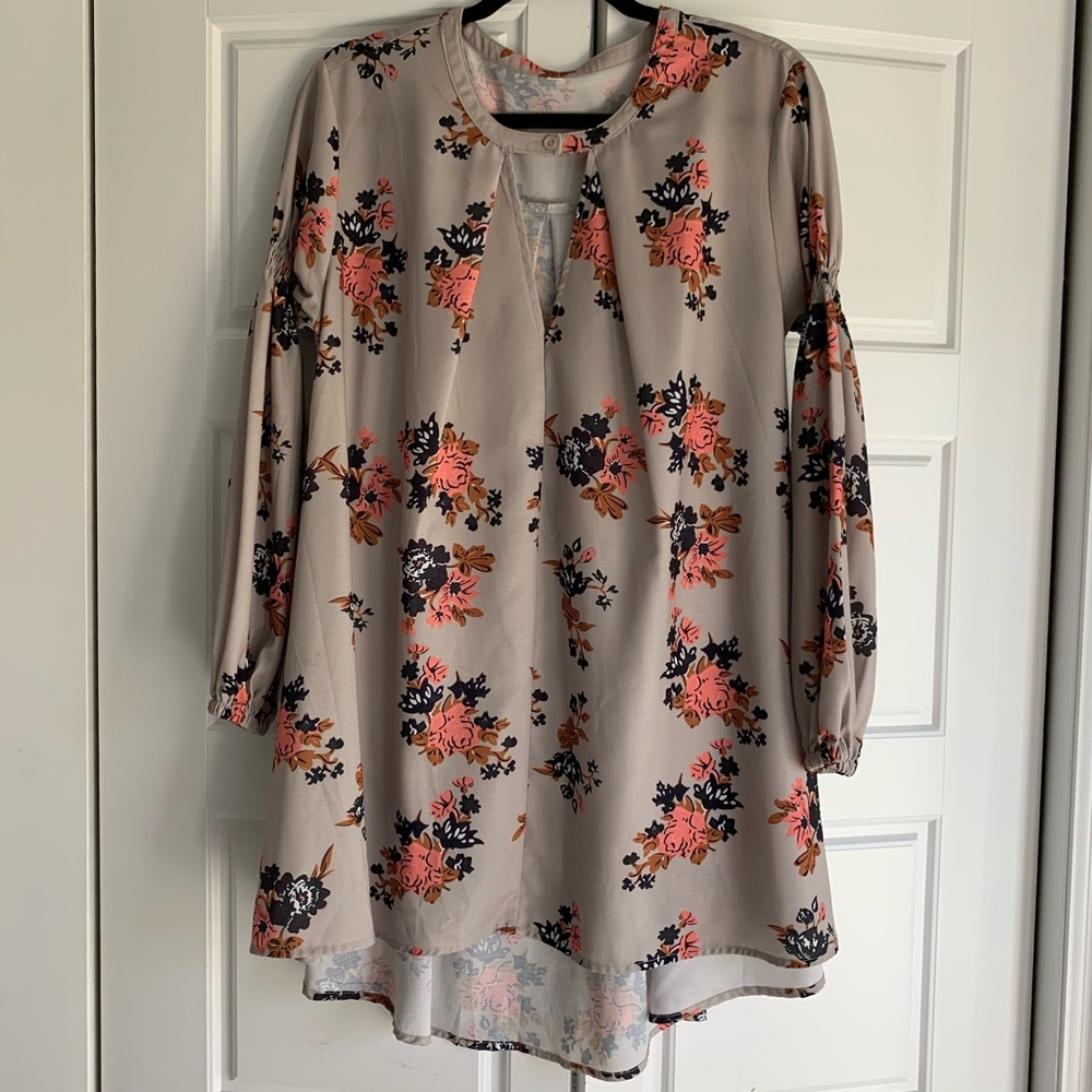 Floral hi-lo dress